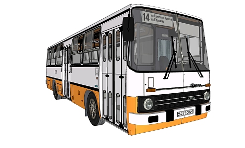 modern bus car bus 3d model