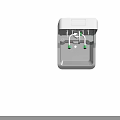 Laboratory Standing Wash Station With Dual Faucet And Green Control Buttons