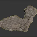 Unique Layered Rock Formation With Textured Surfaces And Natural Stone Structures