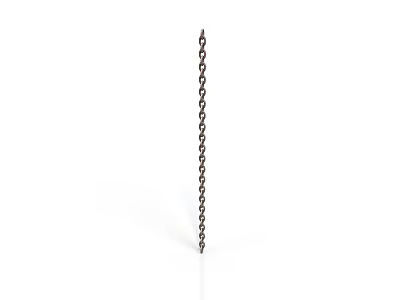 Black Metal Chain Vertically Placed On White Background As Industrial Equipment Component 3d model