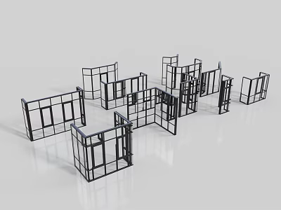 Contemporary Casement Windows With Multiple Architectural Frame Structures And Design Details 3d model