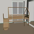 Wooden House Shaped Kids Bed With Slide And Ladder For Children's Bedroom