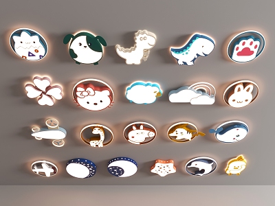 Ceiling lamp cloud ceiling lamp bedroom lamp children lamp airplane lamp cartoon lamp 3d model