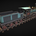 Cartoon Train Train Steam Train Coal Train Transport Train 3d model