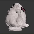 Adorable Pink Plush Stuffed Toy Character With Big Eyes Long Beard And Soft Texture