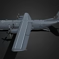 Military Transport Aircraft With Four Propeller Engines Gray Body Long Wings And Serial Number 044130