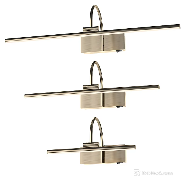 Modern Minimalist Metal Wall Sconces With Sleek Bar Design And Contemporary Lighting Fixture 3d model 