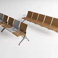 Modern Public Chairs Design With Brown Gray Seats And Metal Legs For Public Areas