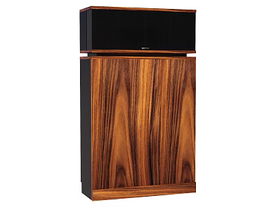 High Quality Wooden Audio Speaker With Modern Design And Black Grille 3d model