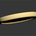 Golden Circular Household Living Product With Intricate Engraved Floral Patterns And Shiny Surface