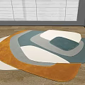 modern shaped carpet shaped plush carpet 3d model