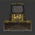 Yellow Functional Bulldozer With Tracks And Heavy Duty Blade For Construction Work