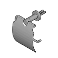 Stainless Steel Wall Mounted Toilet Paper Holder With Cover For Bathroom