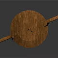 Traditional Wooden Banner Stand With Dark Fabric And Red Cross Symbol