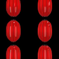 Red Chinese Lanterns With Hanging Knots And Multi Layered Designs On Black Background