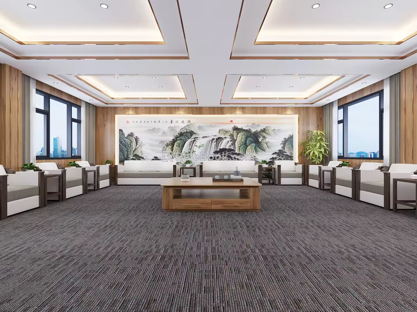 Modern Reception Room 3d model