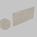 Beige Marble Sphere Structure With Textured Wall And Recessed Lighting