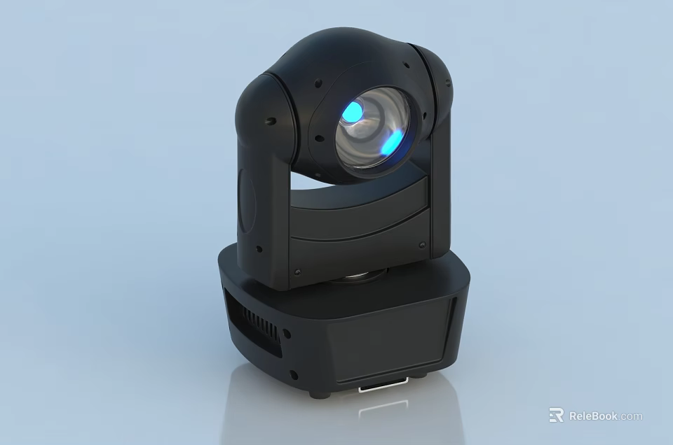 Black Moving Head Decorative Stage Light With Blue Illumination For Party Events 3d model 