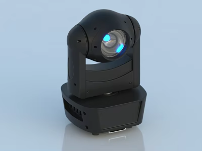 Black Moving Head Decorative Stage Light With Blue Illumination For Party Events 3d model