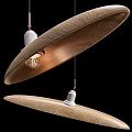 Modern Wooden Pendant Light With Curved Shape And Hanging Design Fixture