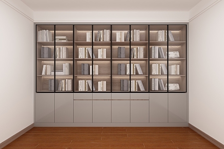 Modern bookcase 3d model