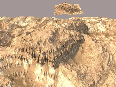 modern mountain 3d model