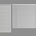 White Venetian Blinds Product Display With Narrow And Wide Slat Designs