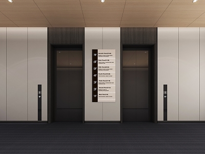 Style Elevator Aisle Corridor Public Area Features Office Building Elevator model