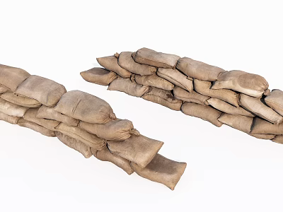 Modern Sandbags 3d model Modern Sandbags 3d model