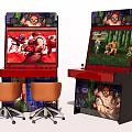 Modern game arcade street game machine 3d model