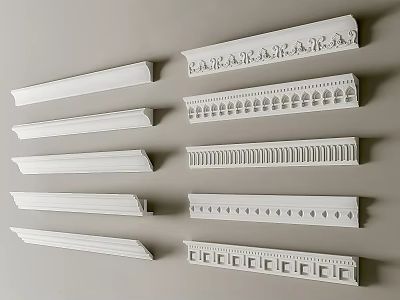French European-style gypsum line top corner line 3d model
