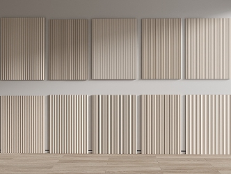 Modern wall panel wood veneer wall panel wall panel wall panel wall panel wood board 3d model