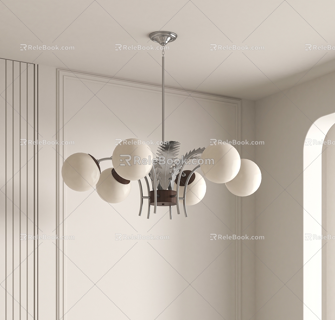 Modern chandelier 3d model