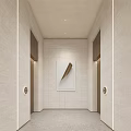 Modern Elegant Reception Area With Black Counter Gold Base Hanging Irregular Stone Decor Grey Armchair