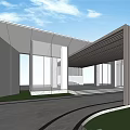 Modern Gate Simple Entrance Gate 3d model