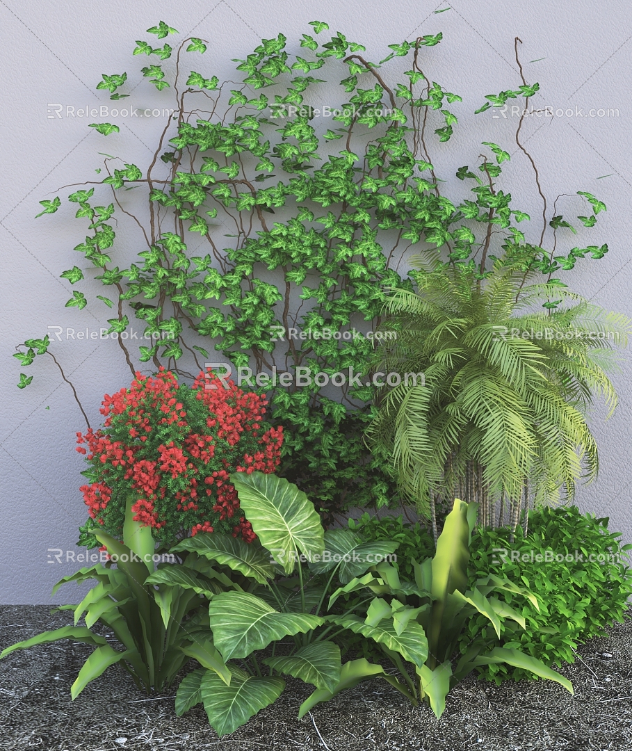 Modern Landscape Shrub Shrub Plant Combination Natural Landscape 3d model