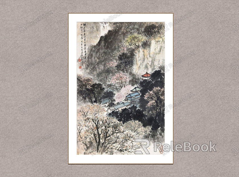 Chinese Landscape Painting Wei Zixi Japan Kobe Zhoudushan model