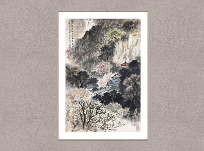 Chinese Landscape Painting Wei Zixi Japan Kobe Zhoudushan 3d model