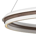 Elegant Modern Circular Chandelier Featuring Central Light and Double Ring Design 3d model