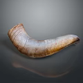 Natural Horn Shaped Furniture Decoration Piece With Smooth Brown Surface