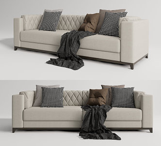 Modern double sofa 3d model