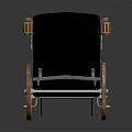 Classic Horse Carriage With Dark Wooden Body Ornate Details Spoked Wheels And Traditional Design
