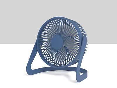 Blue Portable Air Cooler Fan With Modern Design And Efficient Cooling 3d model