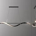 Modern Curved And Circular Pendant Lights With Illuminated Metal Frame Design