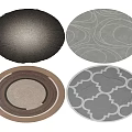 Round Rugs With Various Geometric Patterns And Modern Textured Designs For Home Decor