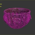 Elegant Purple Glass Bowl With Intricate Patterns And Textured Surface For Home Furniture