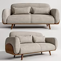 Modern double sofa 3d model
