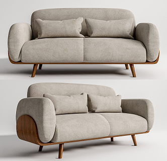 Modern double sofa 3d model