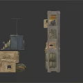 Organized Storage Space With Stacked Crates Metal Shelves And Various Boxes