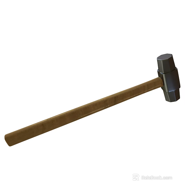 Hardware Tools Hammer with Wooden Handle and Metal Head for Home Repair DIY Projects 3d model 